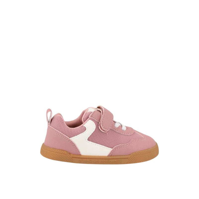 Sapatilha barefoot Flash rosa claro com fecho de velcro e sola antiderrapante