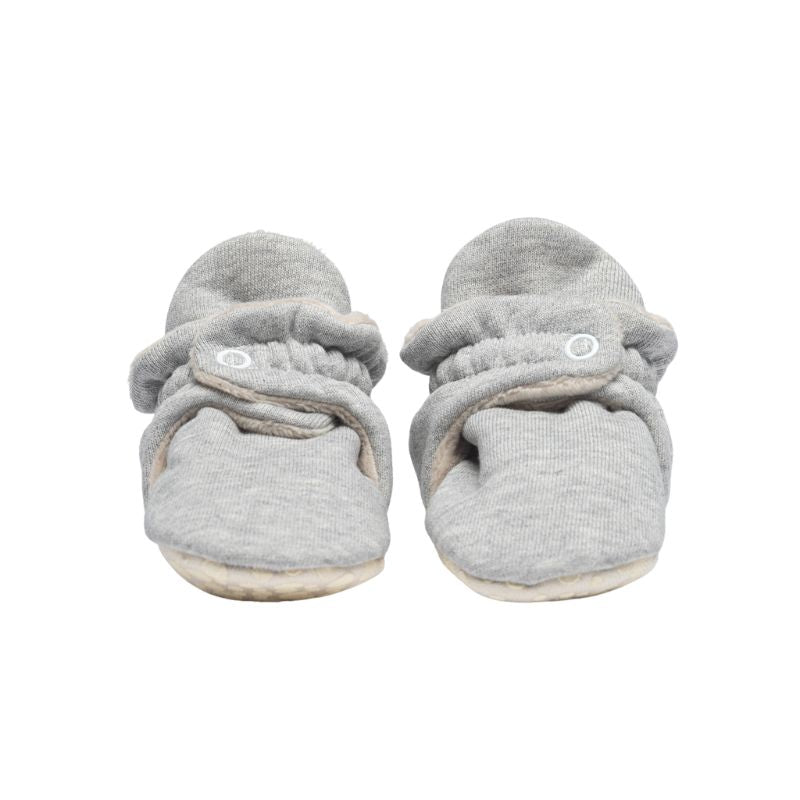 Baby booties silver pavlova em algodão orgânico, calçado barefoot para bebés